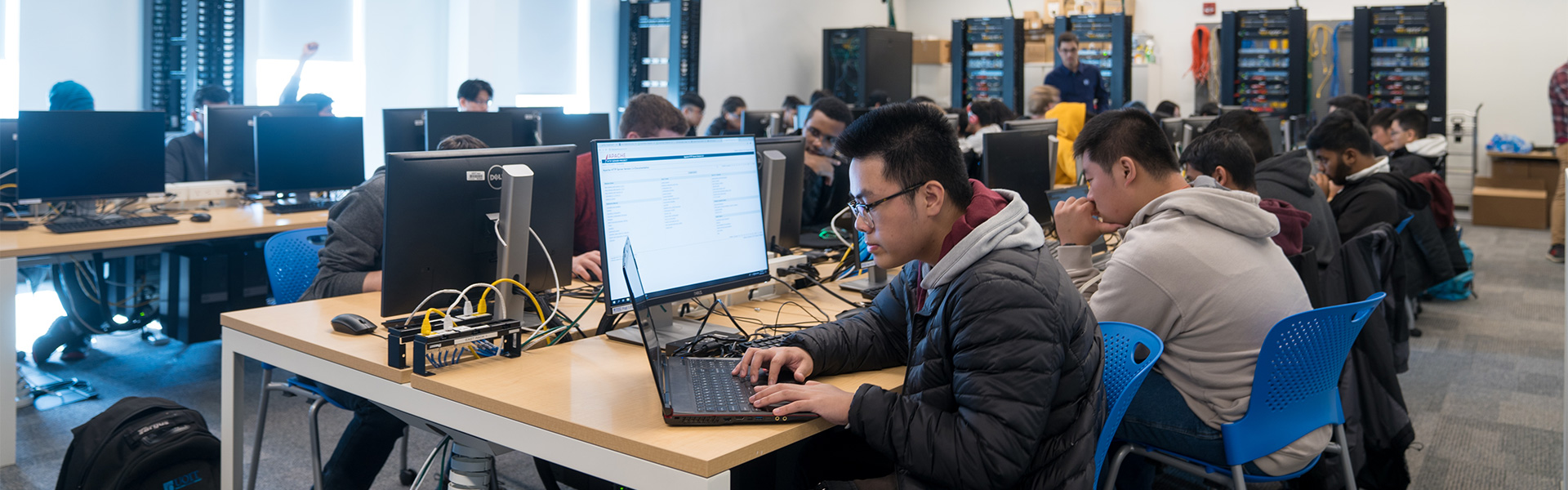 Students in a computer lab