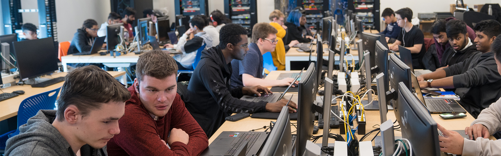 Students in a computer lab