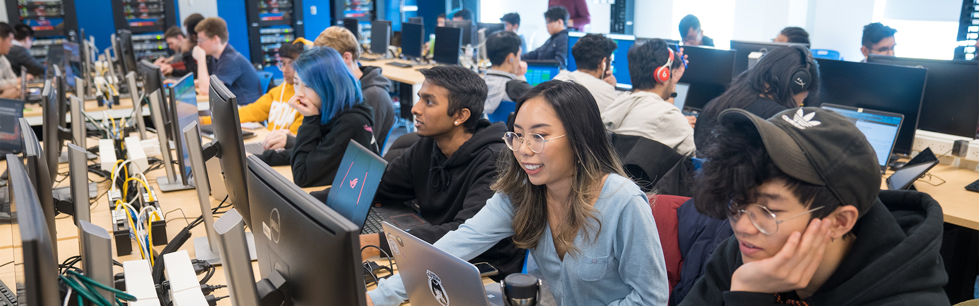 Students in a computer lab