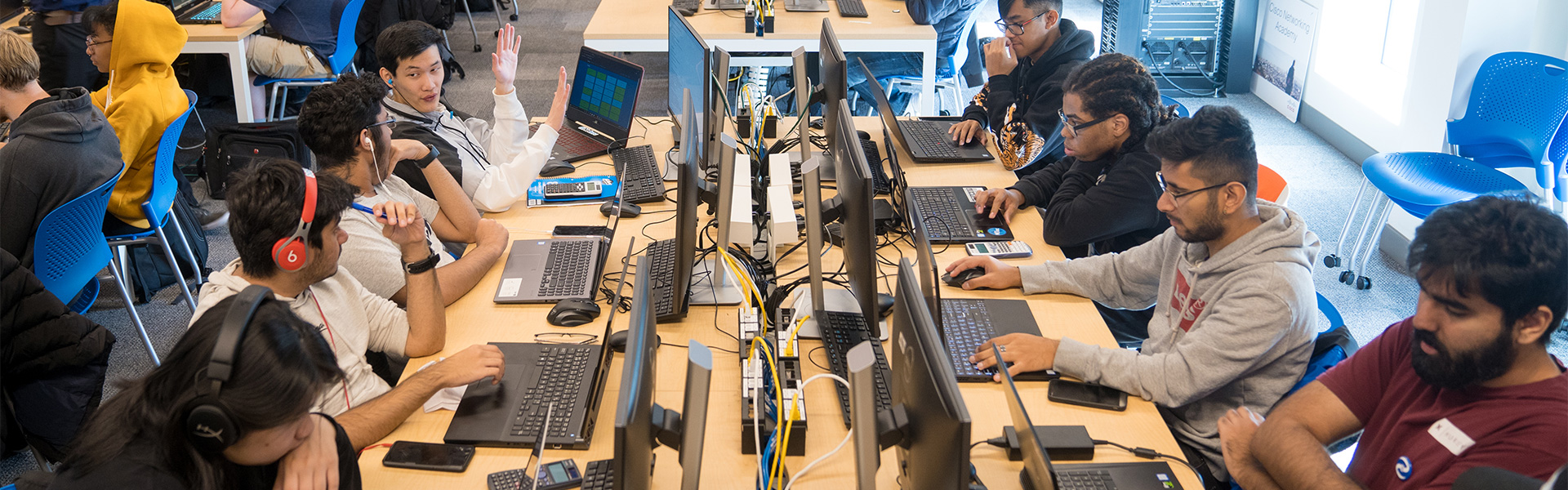 Students in a computer lab