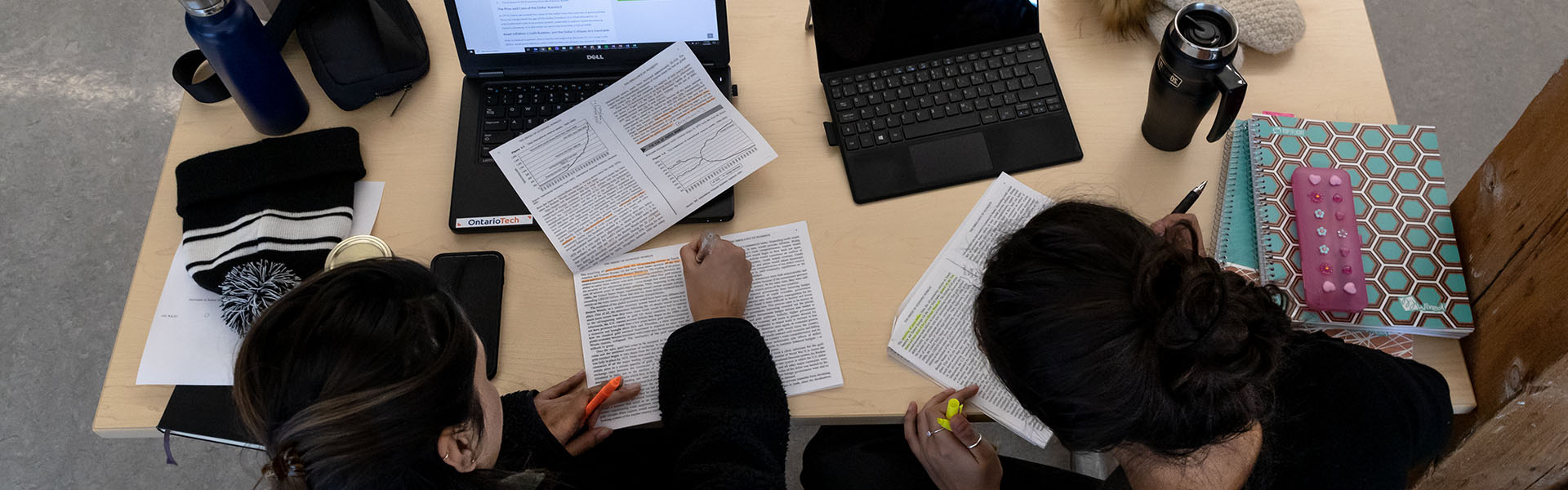 Students studying
